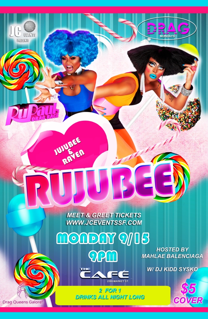 DRAG MONDAYS WITH RUJUBEE POSTER WEB READY SEPTEMBER 2014